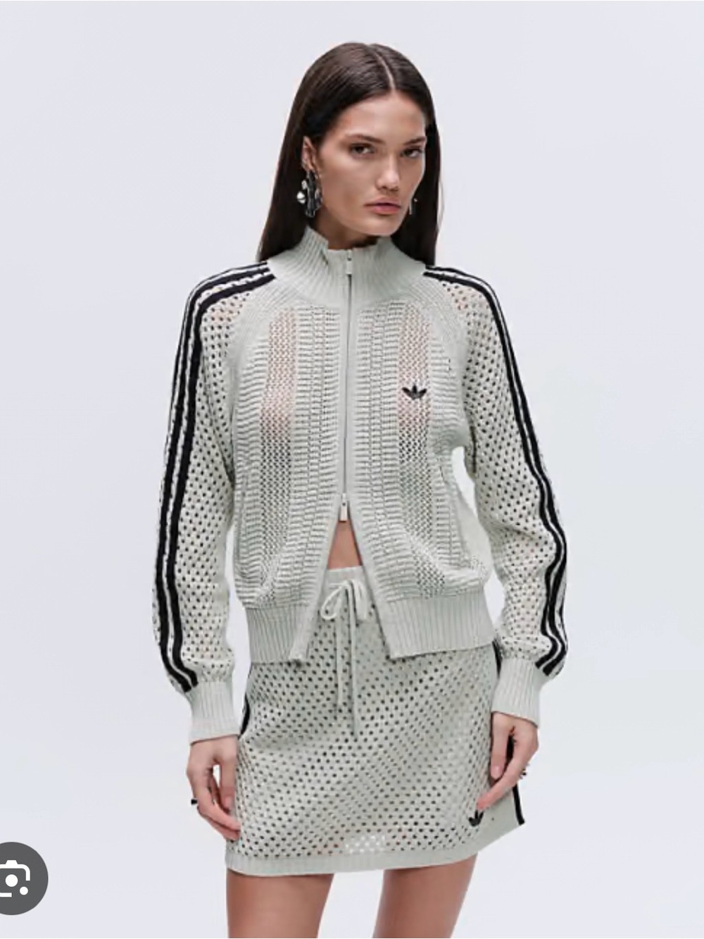 adidas x ASOS sold-out limited-edition sage/black Knit Bomber Jacket NWT